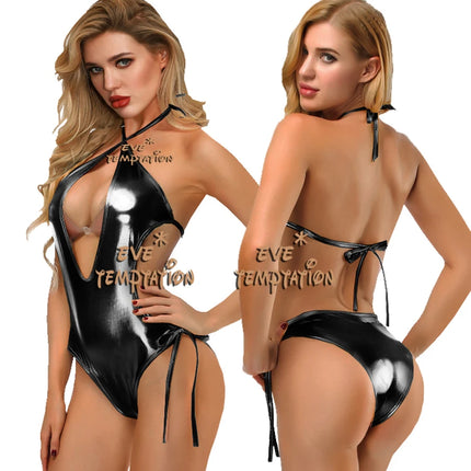Sexy PVC Underwear Babydolls Lingerie Stripper Sleepwear notte Intimo Lenceria Pole Dance sexy costume sexy clothes for women