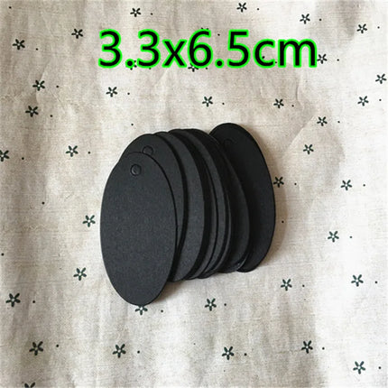 500PCS 350gsm Black Paper Tag DIY Blank Cardboard Handmade Party Birthday Wedding Christmas Gifts Flowers Box Bottles Label Tags