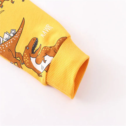 Jumping Meters New Arrivals Boys Girls Clothes Dinosaurs Print Autumn Spring Children's Clothes Hot Selling Kids Sweaters Tops