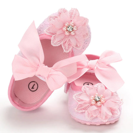 VALEN SINA Spring And Autumn 0-18 Months Baby Walking Shoes Flowers Soft Soles Breathable Baby Shoes Princess Shoes