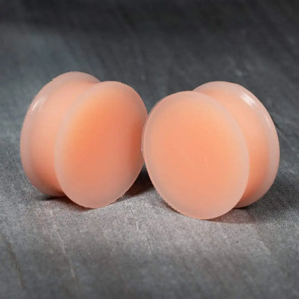 Pair Flesh Silicone Double Flare Plugs Large Gauge Ear plugs Ear Gauges Supersize Ear Expander Piercings  3mm-50mm