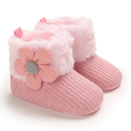 0-18M  Boots For Newborn Baby Girl Snow Boots Winter Thermal Shoes Plush Ankle Boots Winter Baby Boys And Girls Thermal Shoes