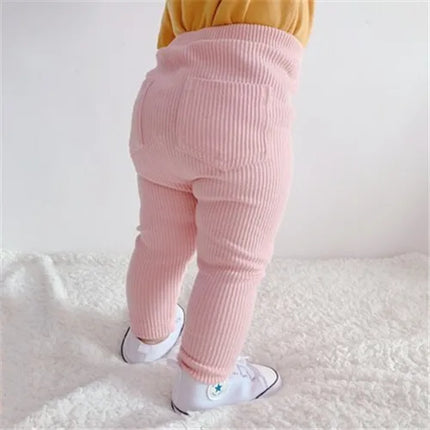 Baby Girls Leggings Cotton Big PP Pants Spring Autumn Kids Girls Pants Fashion Solid Long Trousers Children's Pants 2024 New