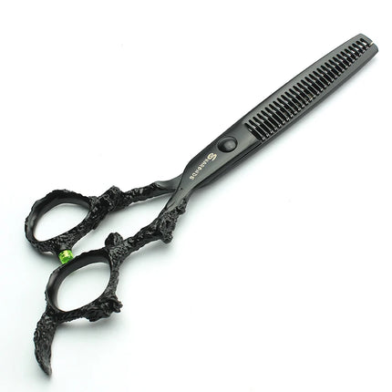 Sharonds 6/7/8 Silver Black Dragon Handle Hair Salon Hairdressing Scissors High Quality 440c Steel Professional Cutting Scissors