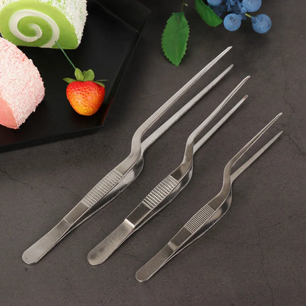 Kitchen Tongs Kitchen Utensils BBQ Tweezer Food Clip  Stainless Steel Kitchen Chief Tongs Picnic Barbecue Cooking Seafood Tool