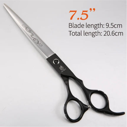 Fenice 7 /7.5/8/ 8.5/ 9 inch dog scissors for dog grooming  straight cutting pet grooming shears ножницы tesoura non-slip handle