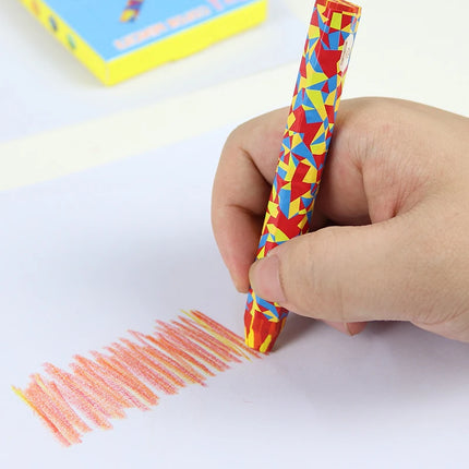 DEDEDE Wax Crayon Candy Color Crayons 5pcs Creative Graffiti Kawaii 3 in 1 Colored Pencils Child Safety Painting Non-toxic