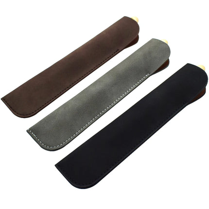 Soft Pencil Case Holder For One Pen PU Leather Pencilcase Writing Materials Stationery Storage Bag Office School Supplies Gift