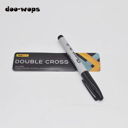 Double Cross (1 X Stamper + 1 Heart Stamper) Magic Tricks Ink Vanishes Magia Magician Close Up Illusions Gimmick Mentalism Prop