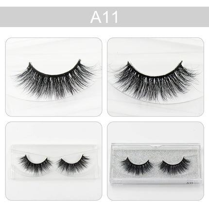 LEHUAMAO 3D Mink Eyelash Fluffy Cross Thick Natural Fake Eyelashes Lashes Dramatic Makeup Eye Lashes Handmade False Eyelash