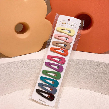 10Pcs/Set Baby Girl Hair Clips Kid Cute Colorful Hairpins Water Droplets Bangs Barrette Headdress Children Hairs BB Clip Hairpin