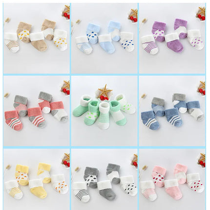 5 Pairs/lot 0 to 24M Newborn Baby's Terry Socks 2020 New Arrival Winter Warm Socks For Infants Girls Boys Thick Sock For Toddler
