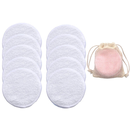 Reusable Bamboo Makeup Remover Pads Cotton 10Pcs Microfiber Washable Rounds Cleansing Facial Tools Make Up Removal Pad