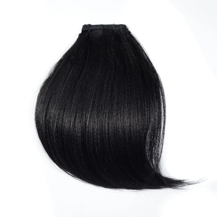 Synthetic Fake Hair Bun And Bang Set Heat Resistant Braide Chignon HairPiece Ponytail Wig For Women Clip in Hair Extension