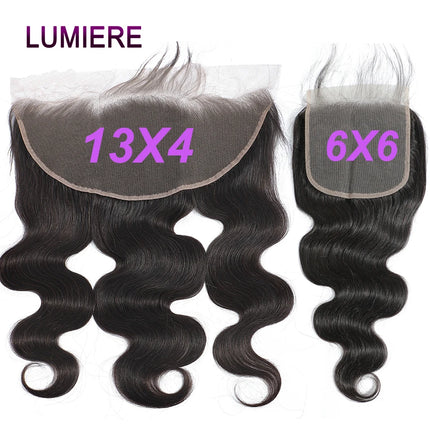 13x4 Ear To Ear HD Transparent Lace Frontal Only Body Wave 4x4 5x5 6x6 HD Lace Closure 100% Virgin Human Hair TOP Quality Soft