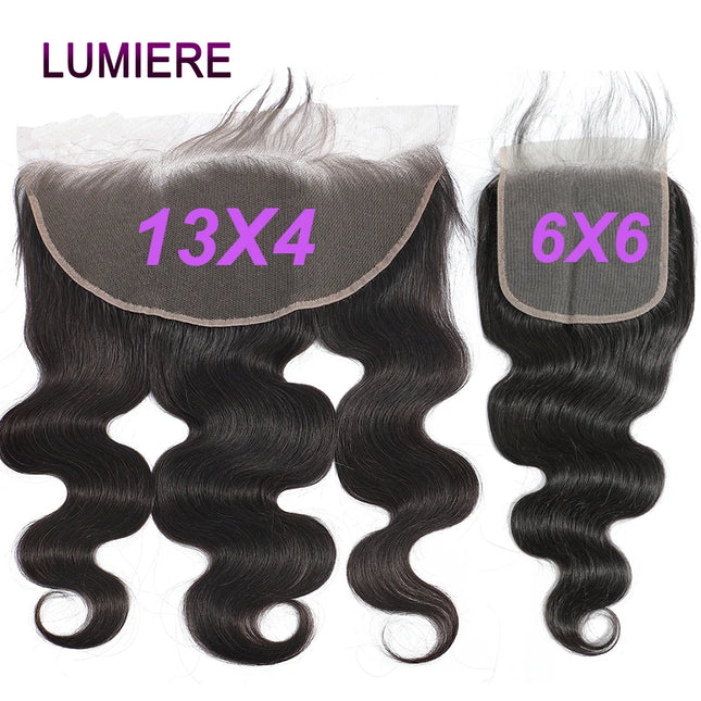 13x4 Ear To Ear HD Transparent Lace Frontal Only Body Wave 4x4 5x5 6x6 HD Lace Closure 100% Virgin Human Hair TOP Quality Soft
