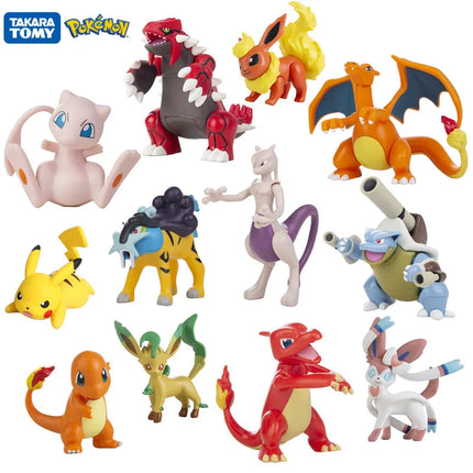 3-13Cm New Pokemon Cartoons Movie Anime Figure Pikachu Mewtwo Gurado Blastoise Collection Action Figure Model Toys Gifts