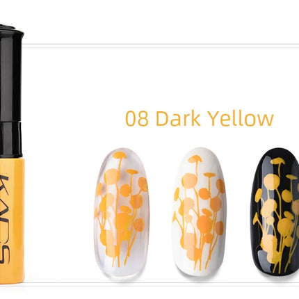 KADS Nail Art Stamping Polish 1 Bottle White Black Gold Stamping Nail Lacquer of Acrylic Paint Tool Beauty Decoration Vernish