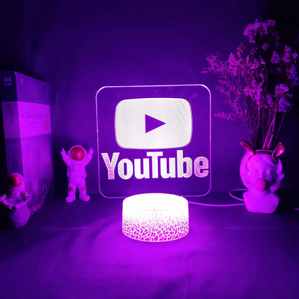 Cool 3D Illusion Lamp Perfect Live Streaming Room Decoration PC Desk Backlight Popular Youtubers Online Gamer Night Light Gift