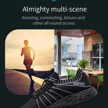 ONEMIX Waterproof Black Running Shoes for Men Breathable Training Sneakers Male Outdoor Anti-Slip Summer Trekking Sports Shoes