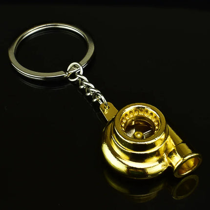 Creative Gear Head Keychain Speed Gearbox Keyring For Car Key Turbo Hub Brake Disc Pendant Shock Absorber Keys Holder Chain Ring