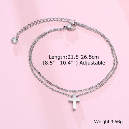 Rope Anklet, Stainless Steel Rope Ankle, Anklets Bracelets for Men Women, Adjustable Twisted Rope Bracelet Gift