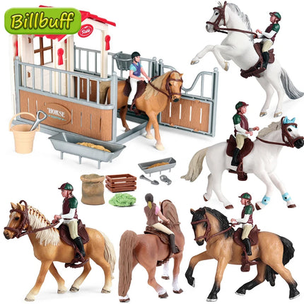HOT Equestrian Knight Rider Animal Horse Models Action & Toys Figures Solid Appaloosa Harvard Hannover Clydesdale Christmas Gif