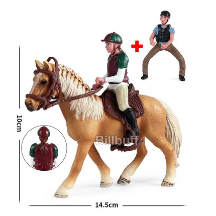 HOT Equestrian Knight Rider Animal Horse Models Action & Toys Figures Solid Appaloosa Harvard Hannover Clydesdale Christmas Gif