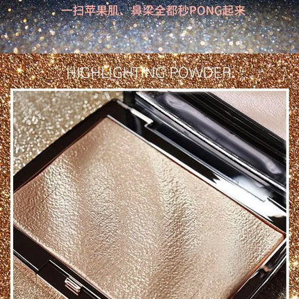 GUICAMI  New Highlighter Makeup Shimmer Powder Highlighter Palette Base Illuminator Highlight Face Contour Golden Bronzer