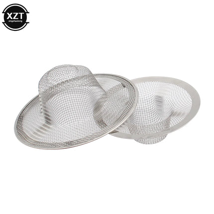Stainless Steel Drains Kitchen Sink Strainers Bathroom Hair Filter Kitchen Bath Accessories Floor Drain Net Hair Blocking Filter