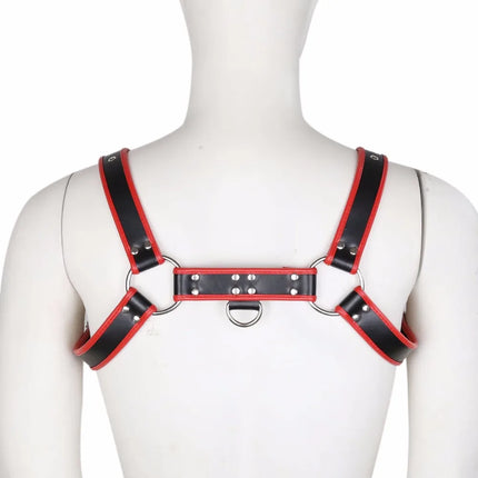 Fashion Puppy Cosplay Dog Mask Head Gear Party PU Leather Rubber Unisex Masks Adjustable Shoulder Strap Leather Chest Harness