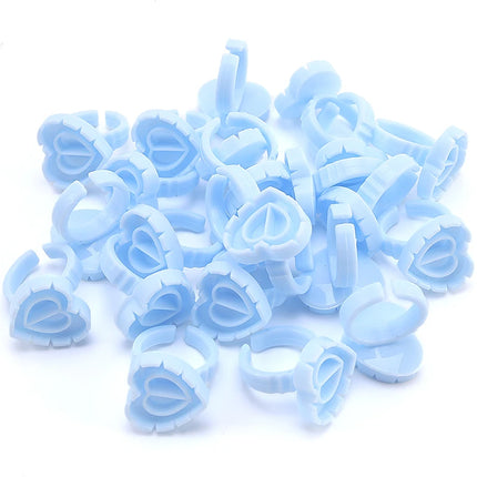 50/100Pcs Disposable Glue Ring Cup For Lashes Fan Tattoo Pigment Holder Eyelash Extension Container Glue Holder Makeup Supplies