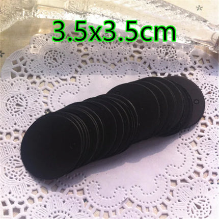 500PCS 350gsm Black Paper Tag DIY Blank Cardboard Handmade Party Birthday Wedding Christmas Gifts Flowers Box Bottles Label Tags