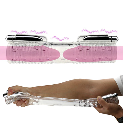 Gay Couple Vibrator Mans Delay Lasting Trainer Double Adult Sex Toys for Men Penis Massager with 2 Caps Male Masturbator