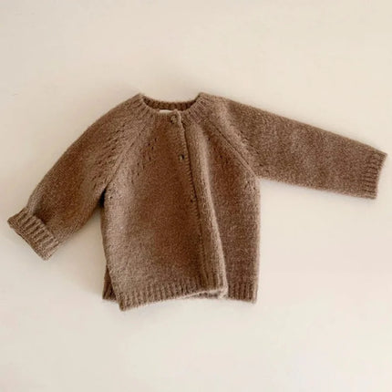 Autumn Spring Baby Girls Cardigans Toddler Girls Knit Sweater Newborn Knitwear Long-sleeve Cotton Baby Jacket Tops