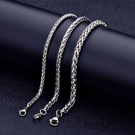 Width 4/5/6MM stainless steel keel chain bracelet fashion men's bracelet hip-hop rock jewelry party gift wholesale price