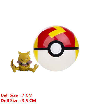 Pokemon Pokeball With Cartoon Movie Anime Figure Pikachu Charmander Eevee Squirtle Vulpix Quality Pet Action Model Toys Gifts