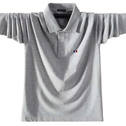 XS-5XL Fashion Sportswear High Quality New-Design Men's Polos Shirts Long Sleeve 100% Cotton Casual Polos Homme Lapel Male Tops