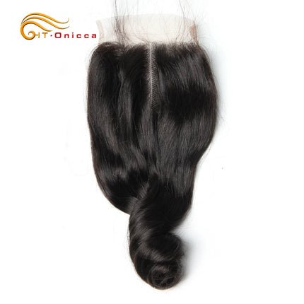 Brazilian Loose Wave Closure Human Hair 4x4 Lace Closure Swiss Lace 6-20 Inch 100% Remy Hair Closure Three Part