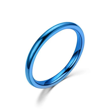 2020 Hot Fashion 2MM Thin Titanium Steel Couple Ring Simple  Rose Gold Color Finger Ring For Women And Men Gifts
