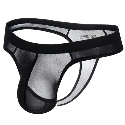 Man G String Thong Underwear G-string Ice Silk Sexy Men Underpants Tanga Hombre Bulge Pouch Thongs T-back Ultra Thin Panties