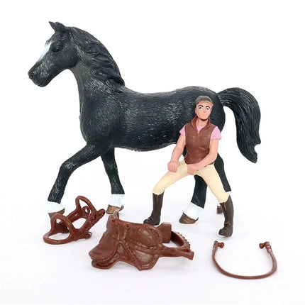 HOT Equestrian Knight Rider Animal Horse Models Action & Toys Figures Solid Appaloosa Harvard Hannover Clydesdale Christmas Gif