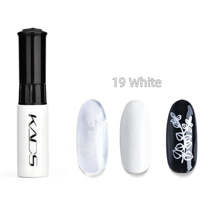 KADS Nail Art Stamping Polish 1 Bottle White Black Gold Stamping Nail Lacquer of Acrylic Paint Tool Beauty Decoration Vernish
