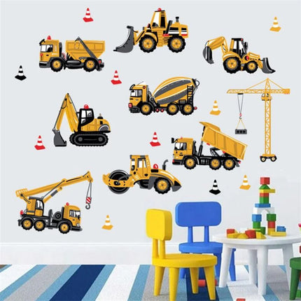 Disney Cartoon Car Lighting McQueen Wall Stickers For Kids Room Home Bedroom PVC Decor Cartoon Movie Mural Art Decals