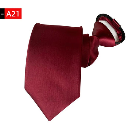 Men's Ties: Black Zipper Tie, Pre-tied Bow Tie, Women's Green Navy Blue Red Neckties, Classic 8cm Neckties for Men's Shirts, Zipper Cravat