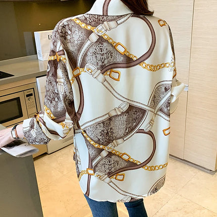 Fashion Printing Ladies Shirts Women's Blouses Spring Autumn Long Sleeve Shirts Tops Blusas Mujer