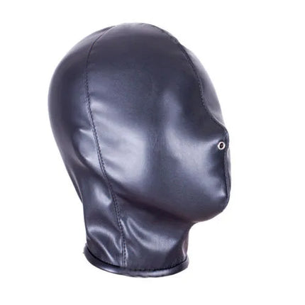 BDSM Bondage Headgear Soft Adjustable PU Leather Head Hood Closed Mask Open Nose Hole  Erotic Sex Toys Slave Roleplay