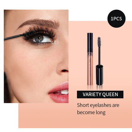 QIBEST Black Mascara Eyelashes Mascara 4D Silky Eyelashes Lengthening Eyelashes Makeup Waterproof Mascara Volume Eye Cosmetics