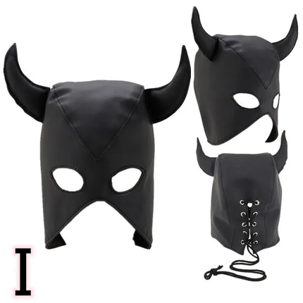 PU Leather Fetish Hood Headgear Sex Toys for Women BDSM Bondage Sex Mask Bdsm Toys Adult Games Sex Products for Adults