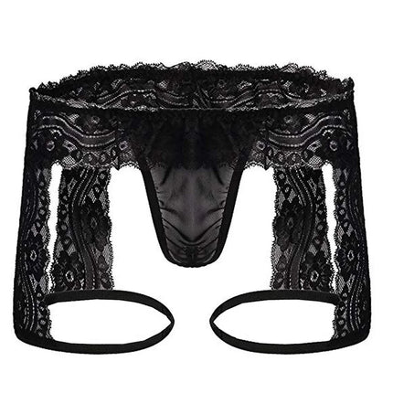 Men's Sexy Panties Sissy Underwear Lace Thongs Enhance Pouch Bikini Briefs Underpants Male Breathable                  Underwear